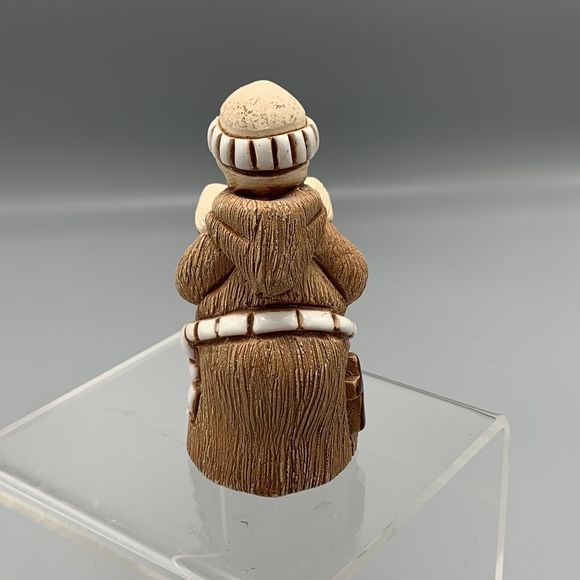 Uruguay Studio Pottery Unhooded Priest Monk Holding Book Bible Religious Signed - Picture 4 of 11